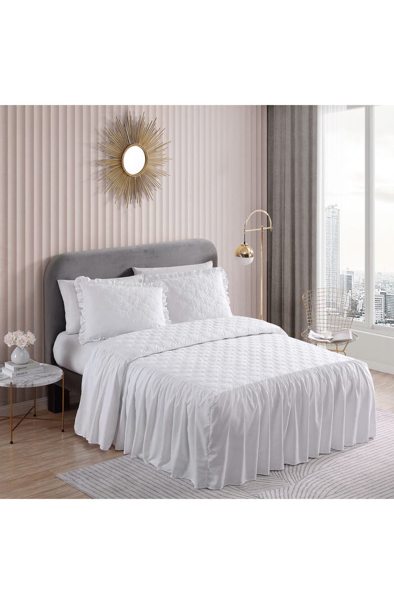 Betsey Johnson Solid Microfiber Bedspread & Sham Set, Alternate, color,