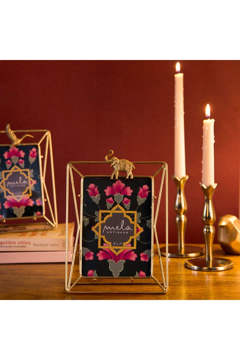 Gilded Elephant Frame - 5x7, Alternate, color, Gold