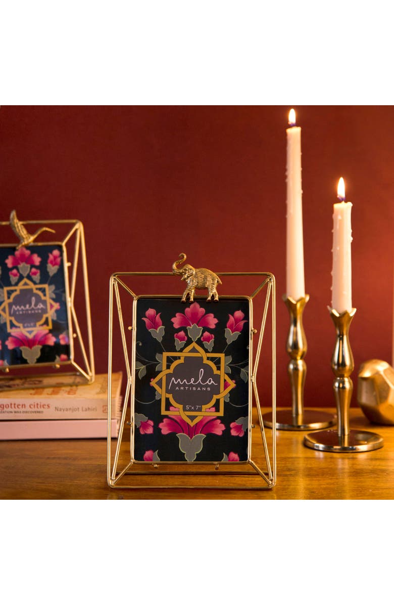 Mela Artisans Gilded Elephant Frame - 5x7, Alternate, color, Gold
