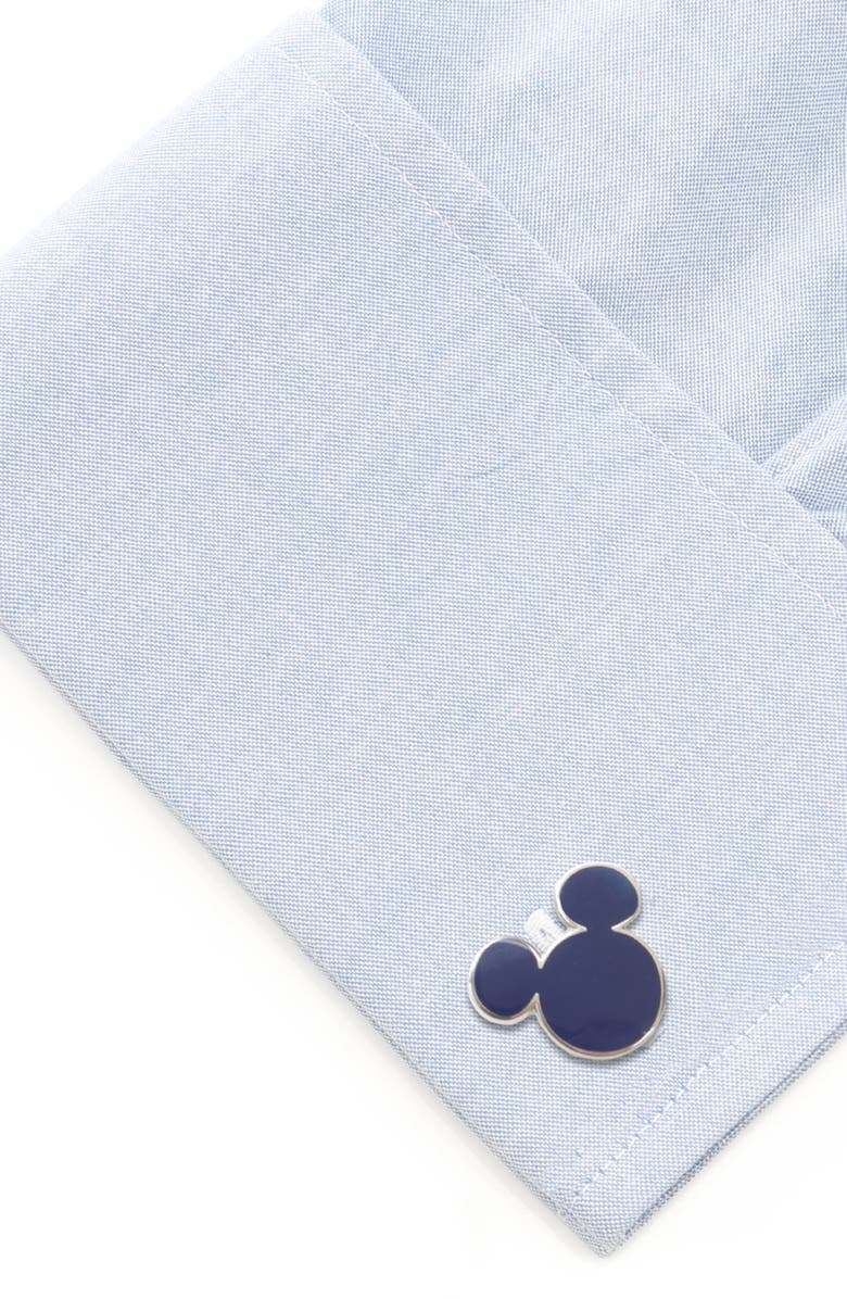 Cufflinks, Inc. Mickey Mouse Silhouette Cuff Links, Alternate, color, Blue