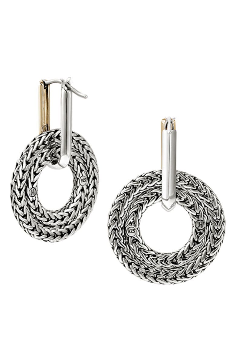 John Hardy Rata Drop Earring, Sterling Silver, Gold, Alternate, color, 