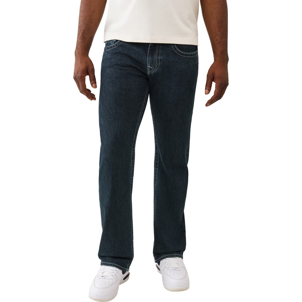 True Religion Billy Flap Relaxed Bootcut Jeans In Blue
