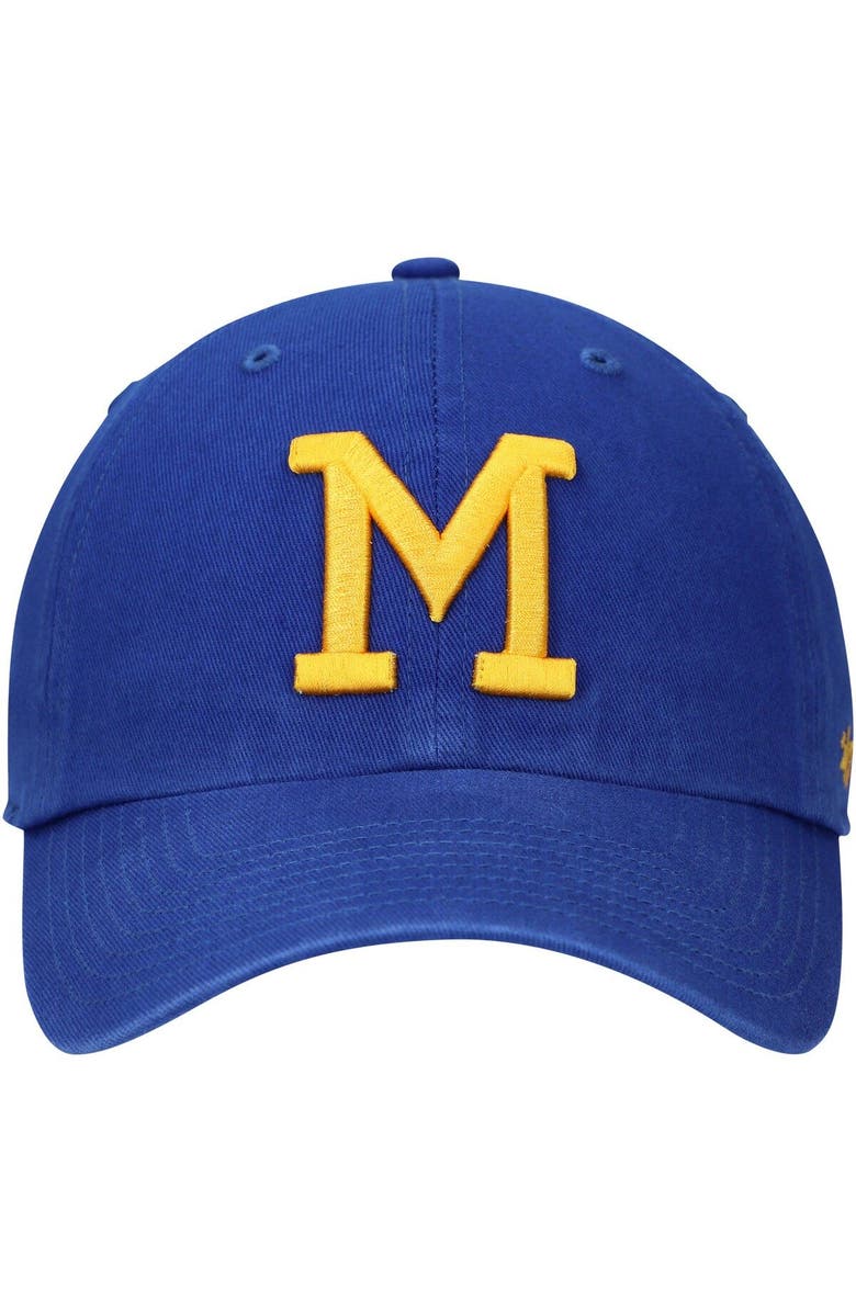 '47 Men's '47 Royal Milwaukee Brewers 1970 Logo Cooperstown Collection Clean Up Adjustable Hat, Alternate, color, Royal