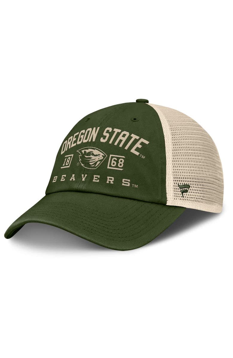 FANATICS Men's Fanatics Olive Oregon State Beavers OHT Military Appreciation Frontier Trucker Adjustable Hat, Main, color, 