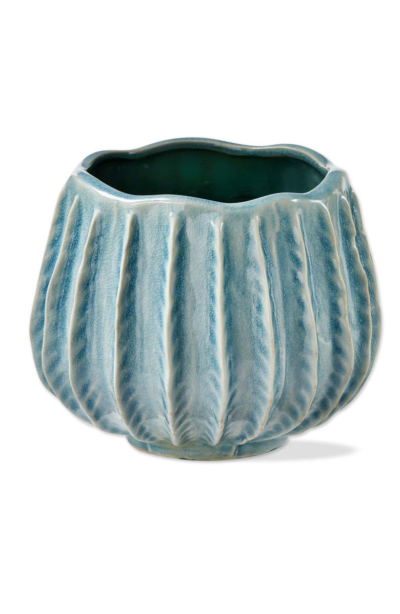 tag Cala Large Light Blue Ceramic Planter for Summer Decor, Main, color, Blue