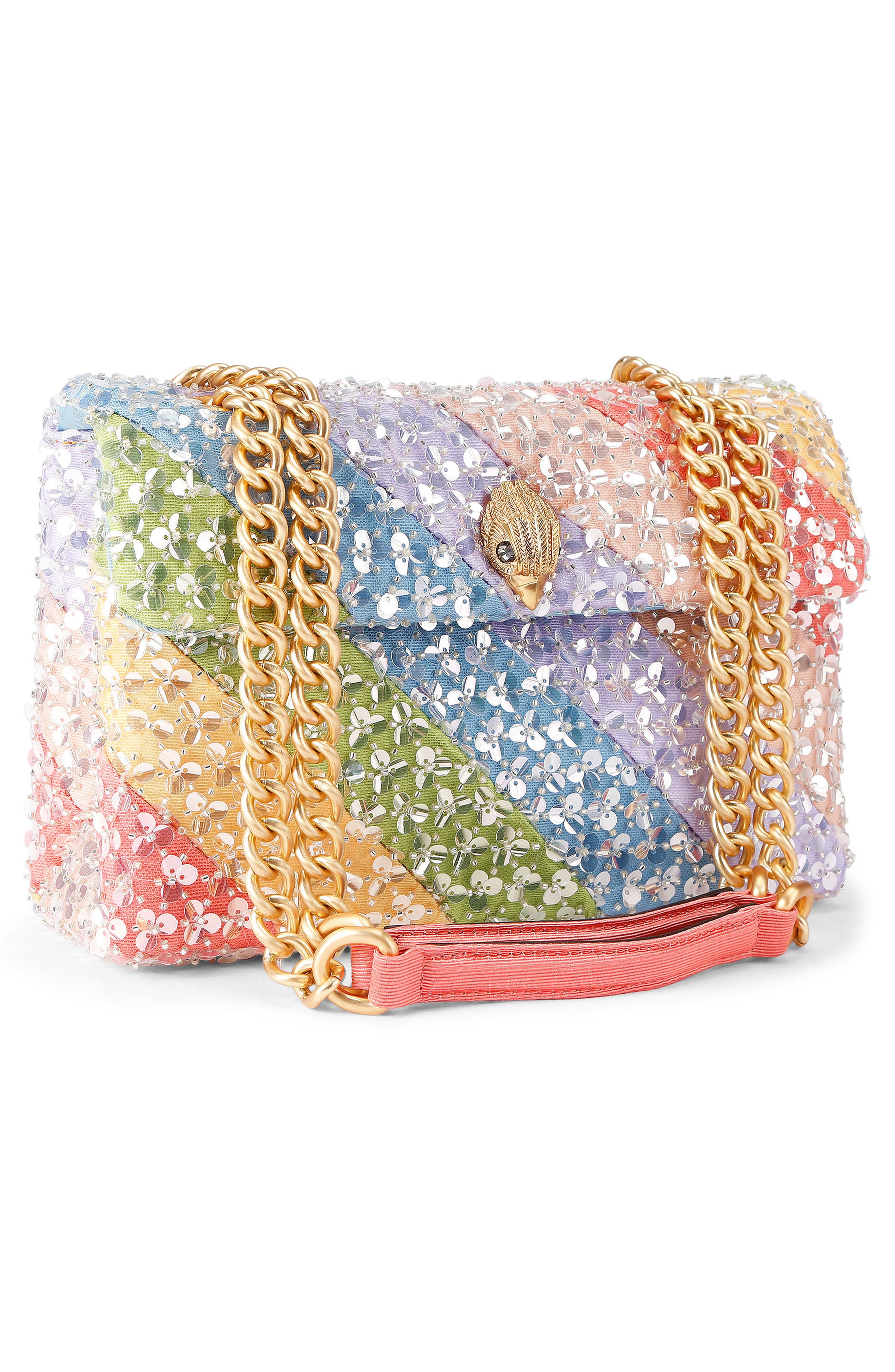 Kurt Geiger London Large Kensington Sequin Convertible Shoulder Bag, Alternate, color, Multi Pastel