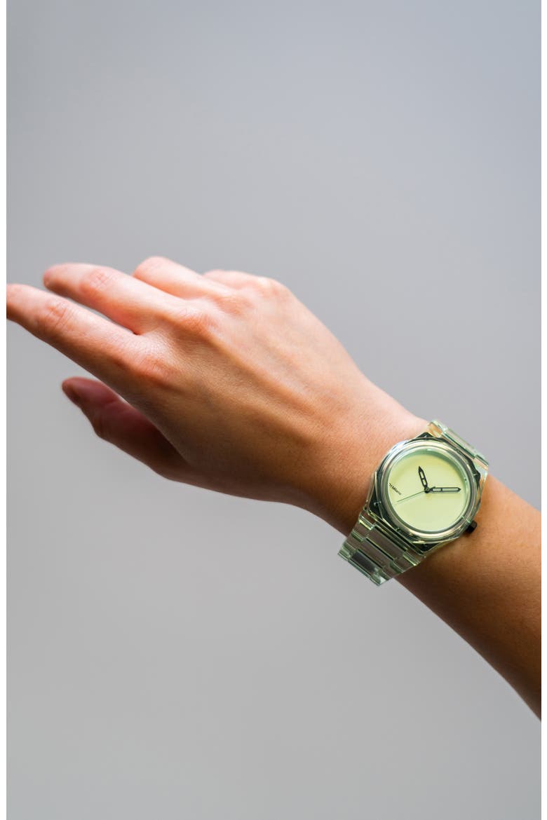 Exp_Mint Bracelet Watch, 39mm, Alternate, color, TRANSPARENT LIGHT GREEN