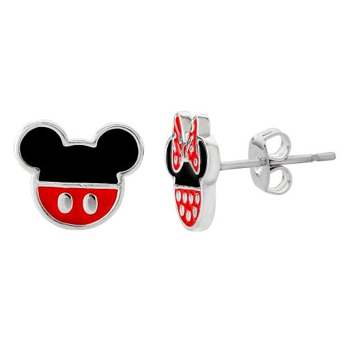 Disney Mismatched Mickey And Minnie Mouse Earrings In Multi