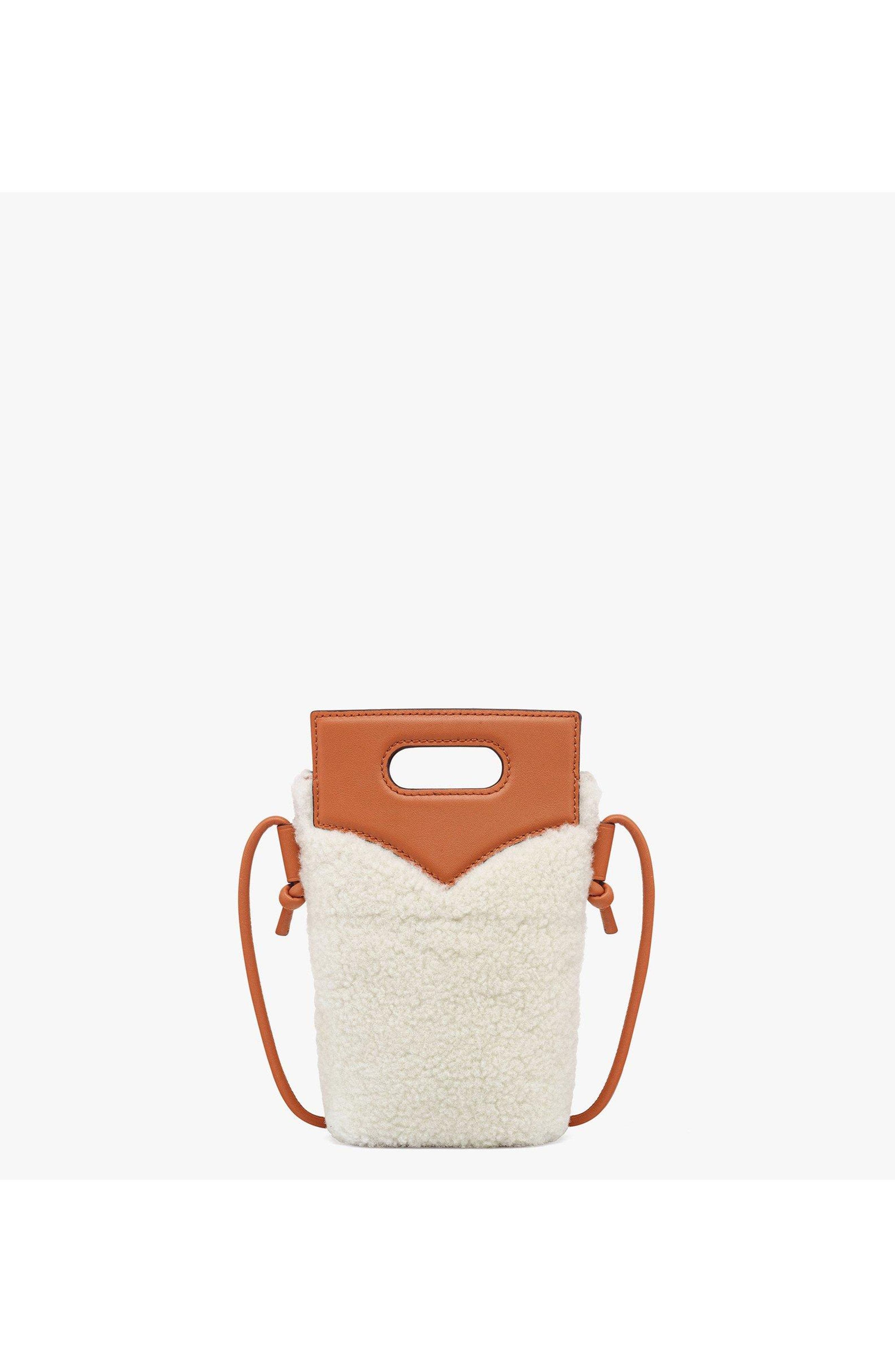 MCM Diamond Crossbody Pouch in Shearling and Calf Leather, Alternate, color, 