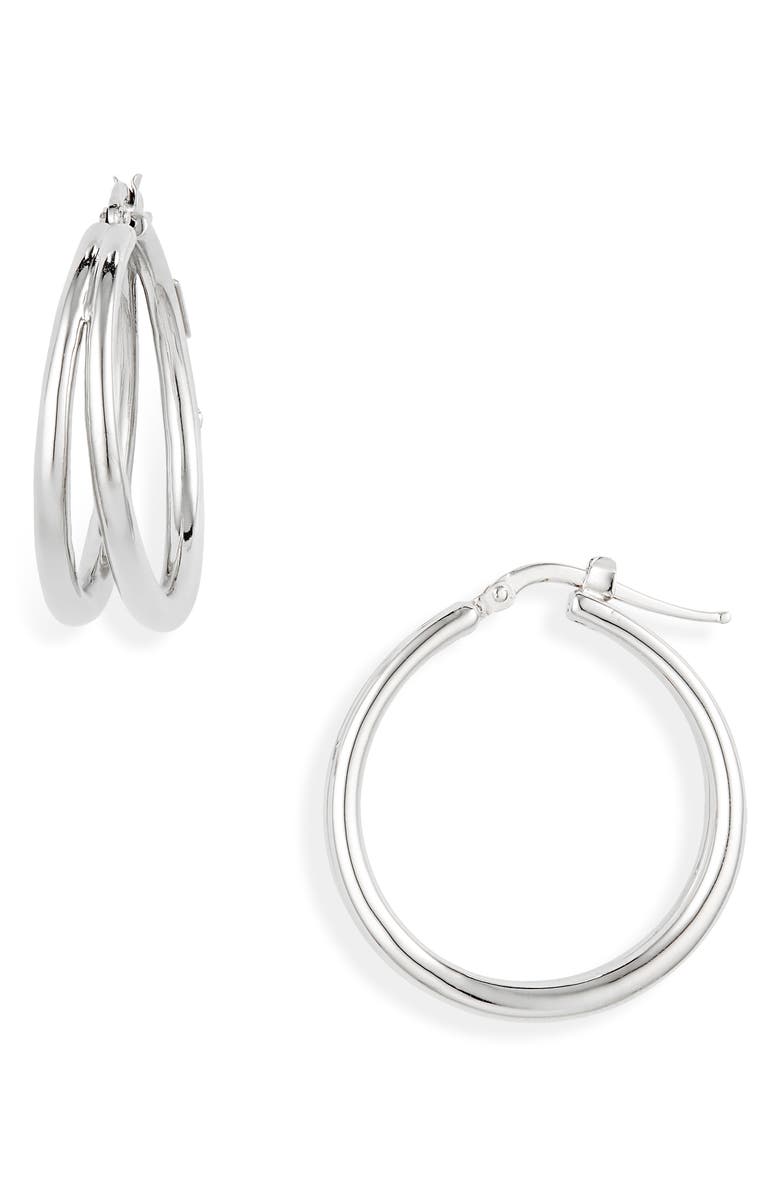 Roberto Coin Oro Classic Hoop Earrings, Main, color, 