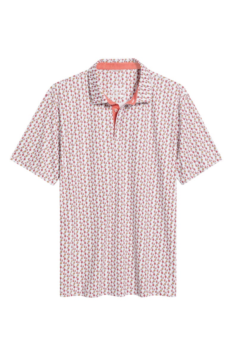 Swannies Erick Floral Golf Polo, Alternate, color, Melon