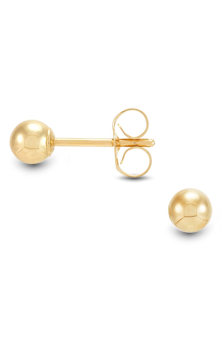 Frankie & Zoe 6mm High Polish Ball Stud Earrings, Alternate, color, White Gold