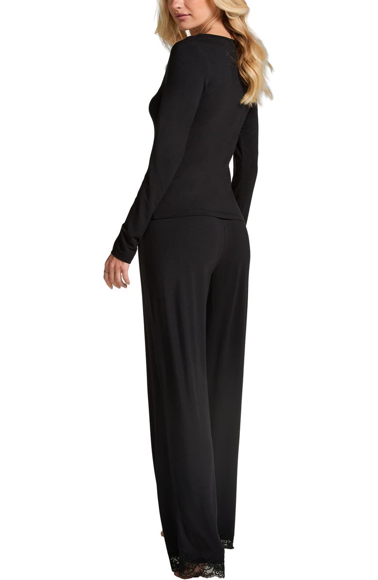 Hunkemöller Pajama Set, Alternate, color, Black