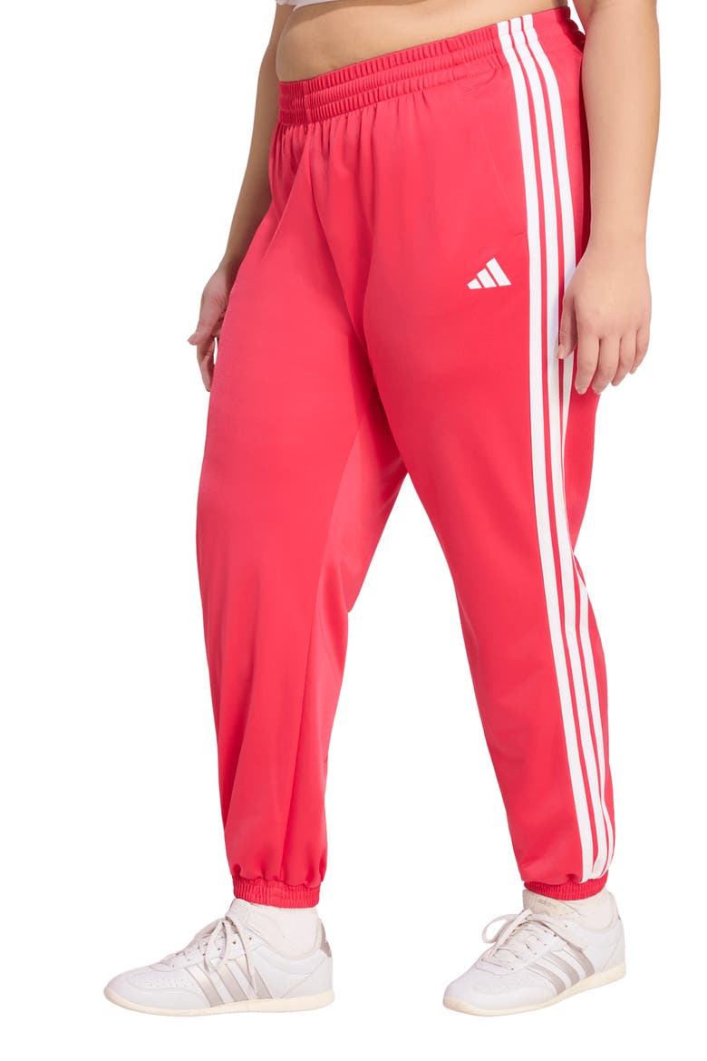 Essentials 3-Stripes Tricot Track Pants, Main, color, POWER PINK