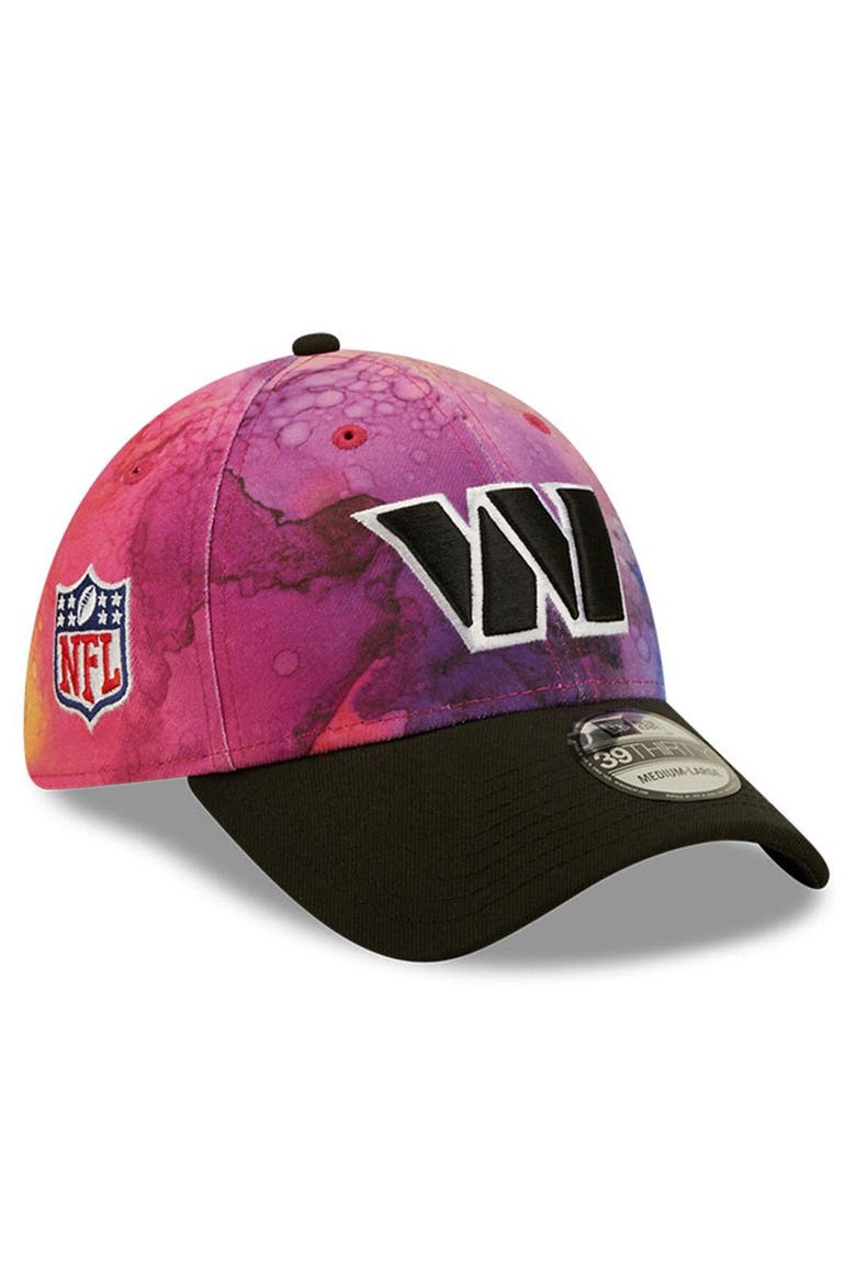 Men's New Era Pink/Black Washington Commanders 2022 NFL Crucial Catch 39THIRTY Flex Hat, Main, color, Pink