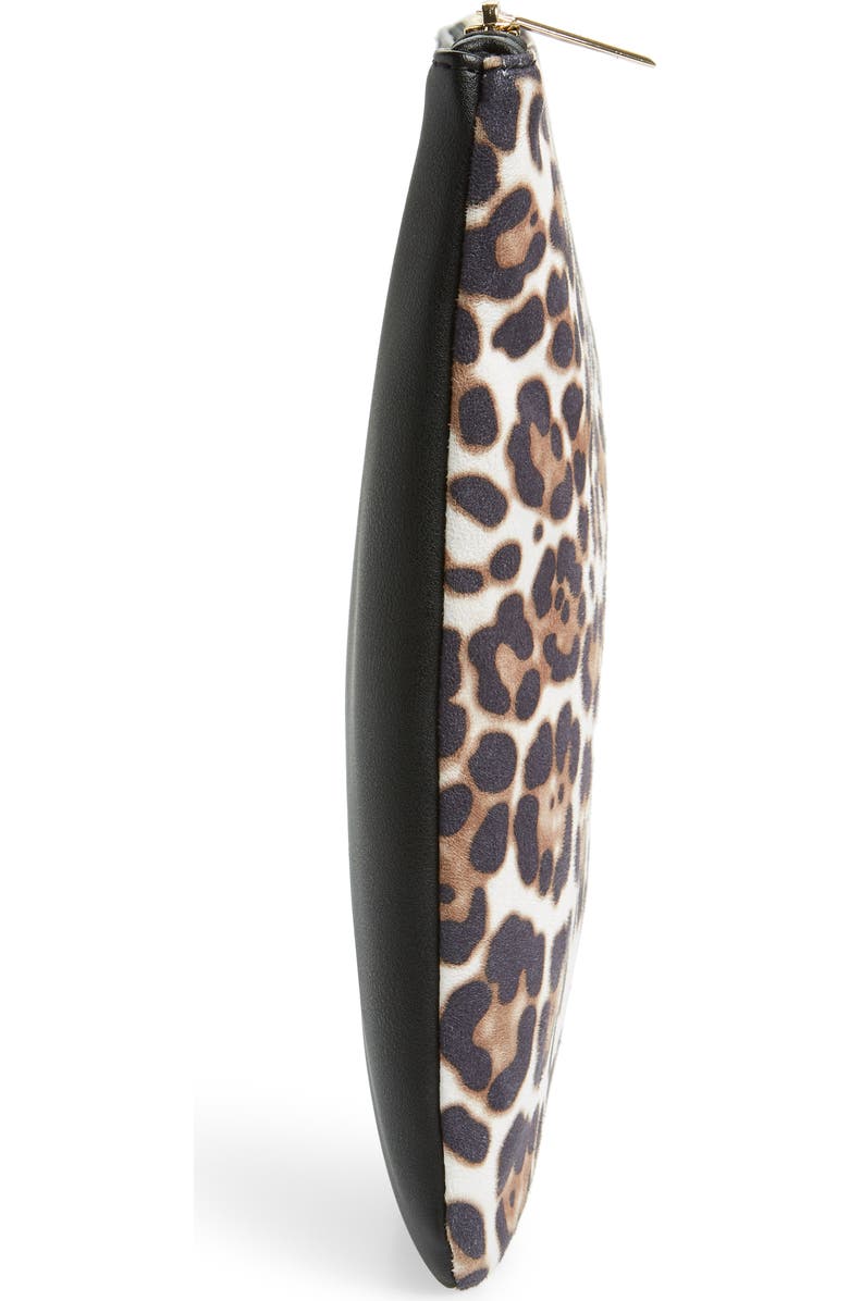Mali + Lili Molly Leopard Print Vegan Leather Clutch, Alternate, color,