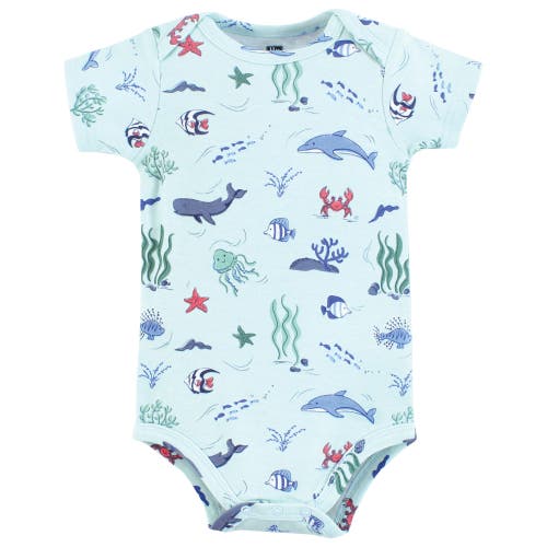 Hudson Baby Essential Cotton Bodysuits 5-piece Set In Multi