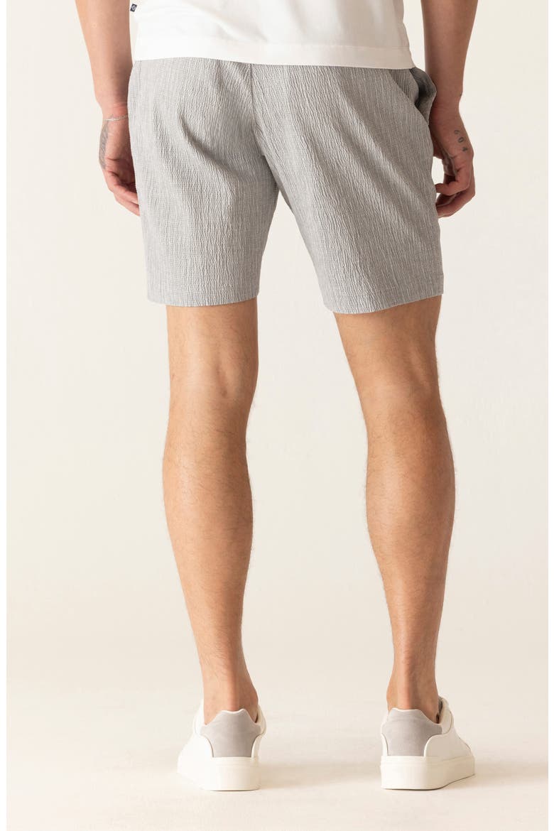 Oasis Seersucker Bermuda Shorts, Alternate, color, GRAY/ NATURAL