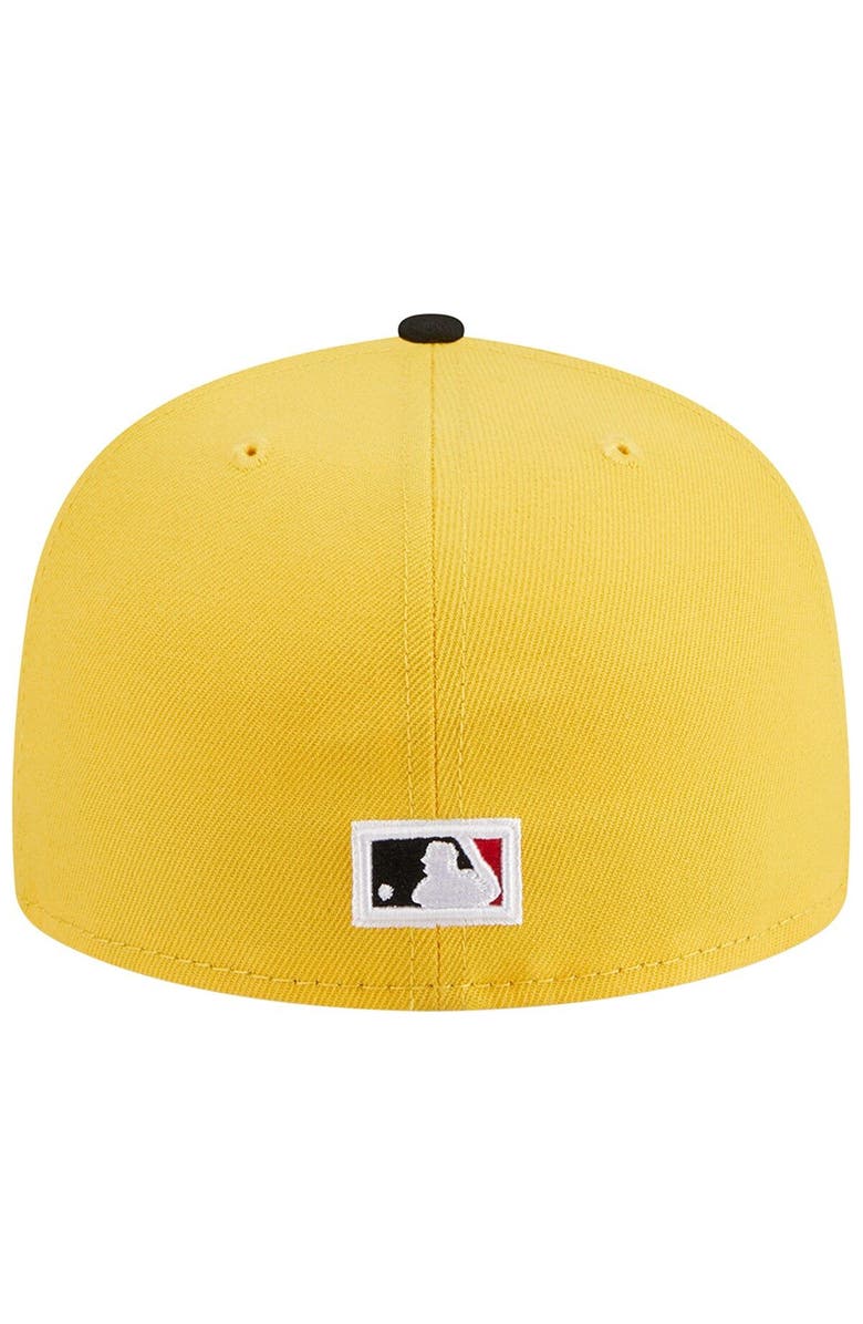 New Era Men's New Era Yellow/Black Florida Marlins Grilled 59FIFTY Fitted Hat, Alternate, color,