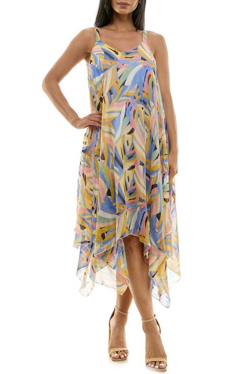 Patterned Handkerchief Hem Dress