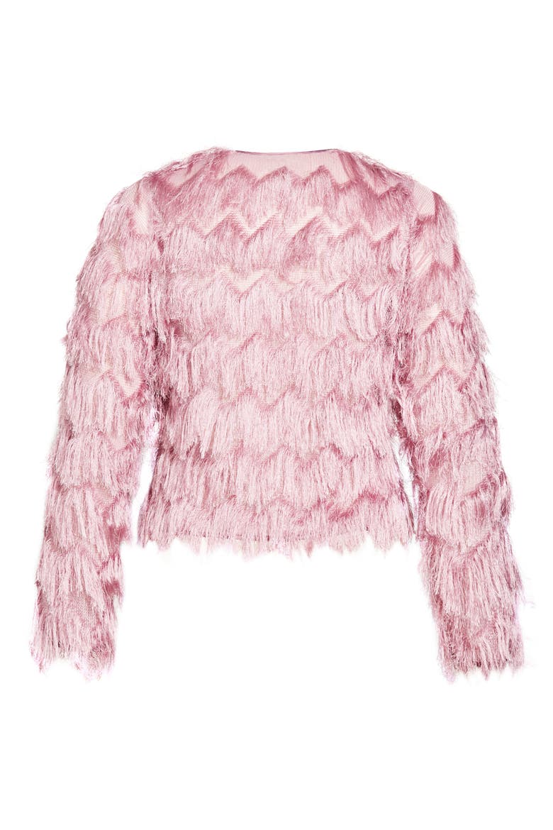 Spring Fling Chevron Fringe Crop Jacket, Alternate, color, DUSTYLILAC