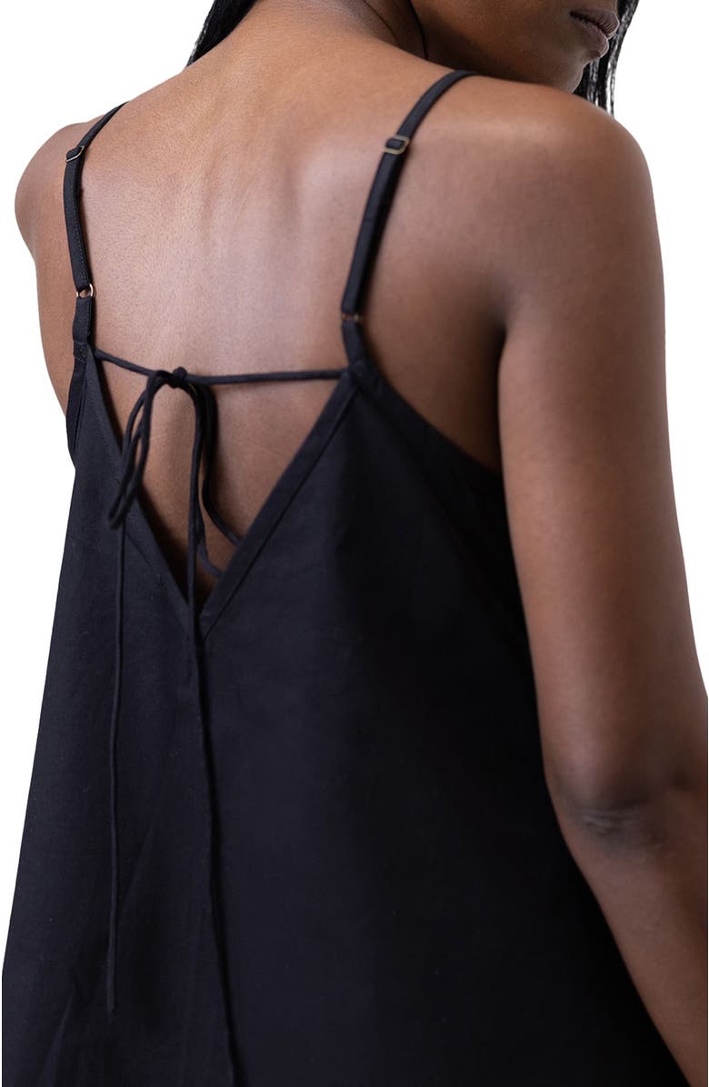 Reistor Short Tent Dress with Back Tie, Alternate, color, Black