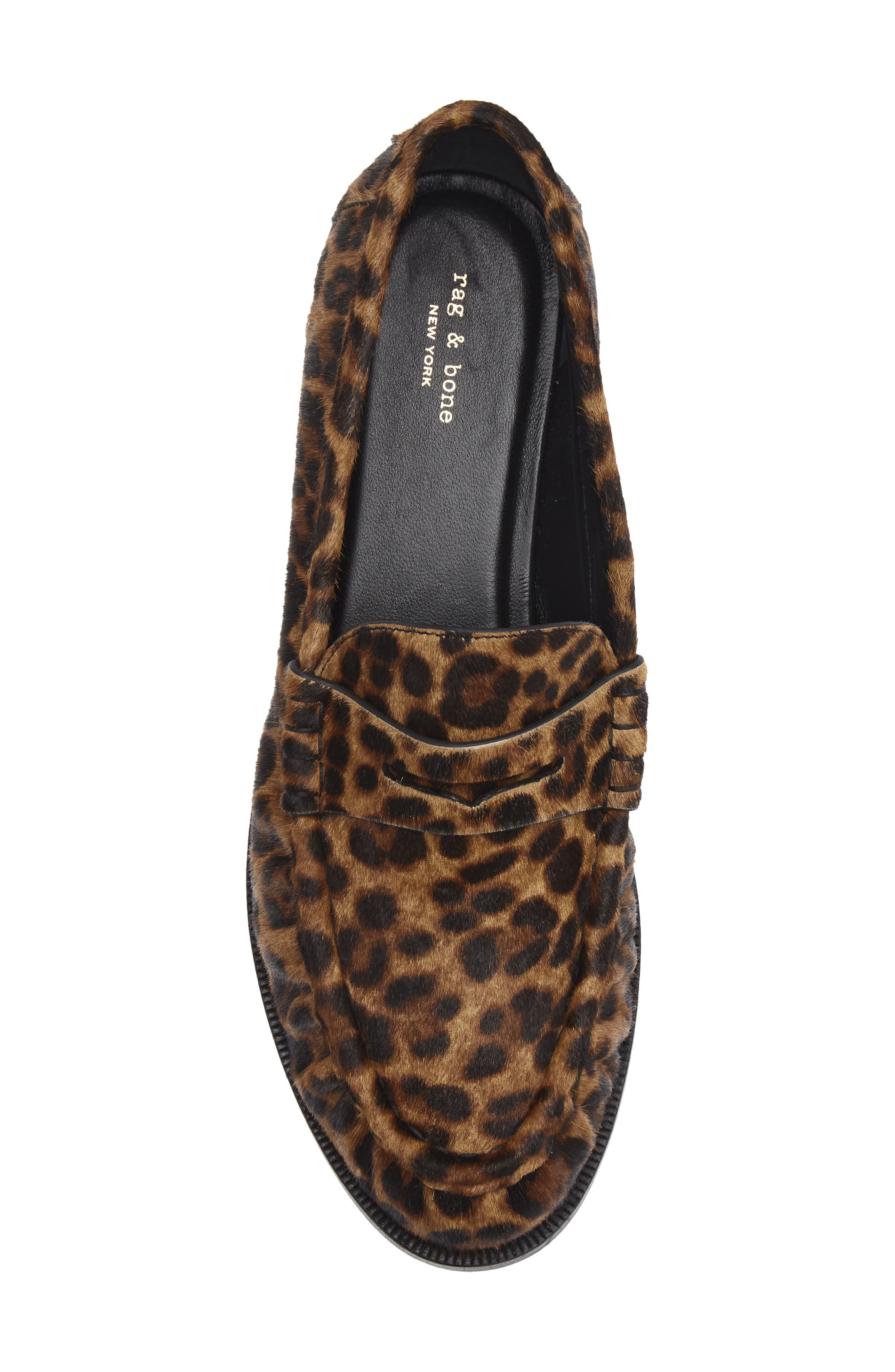Lexi Penny Loafer, Alternate, color, LEOPARD HAIR CALF