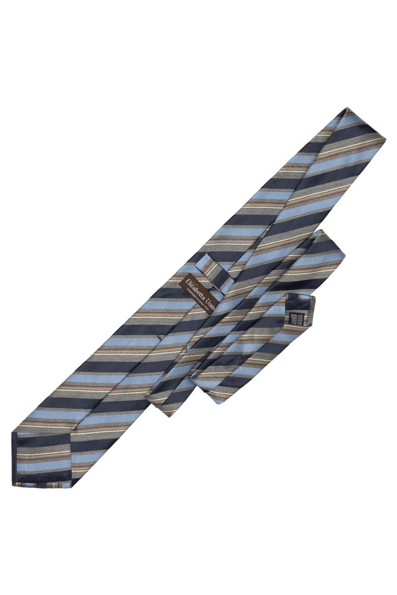 Espada - Silk Jacquard Tie for Men, Alternate, color, Blue and Grey