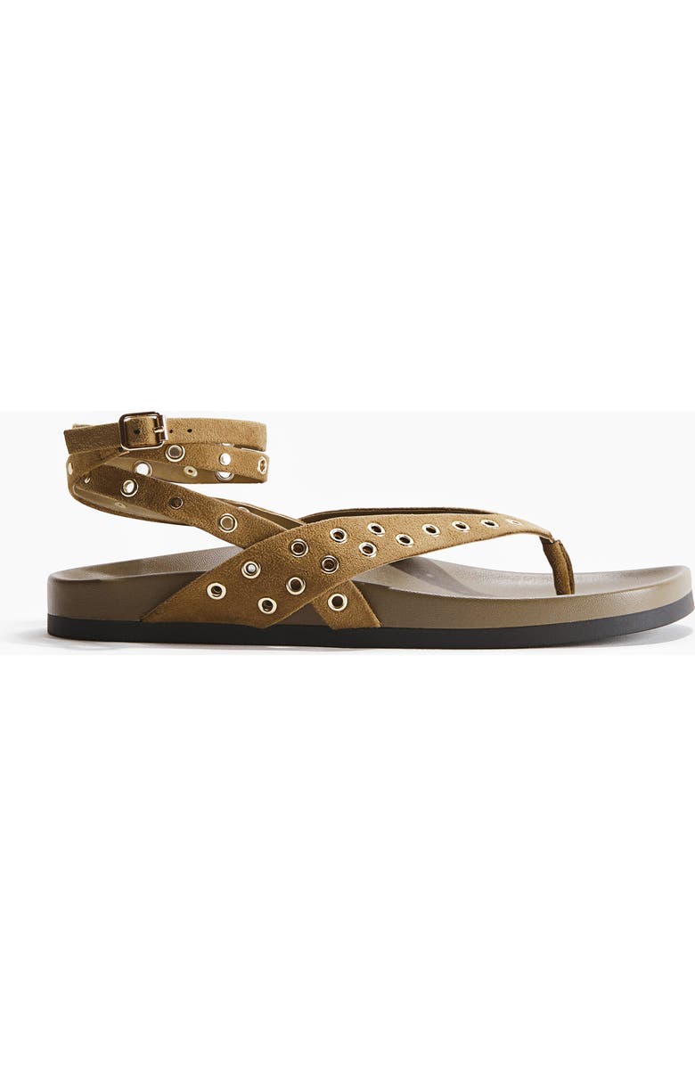 H&M Grommet-detail sandals, Main, color, Dark Beige