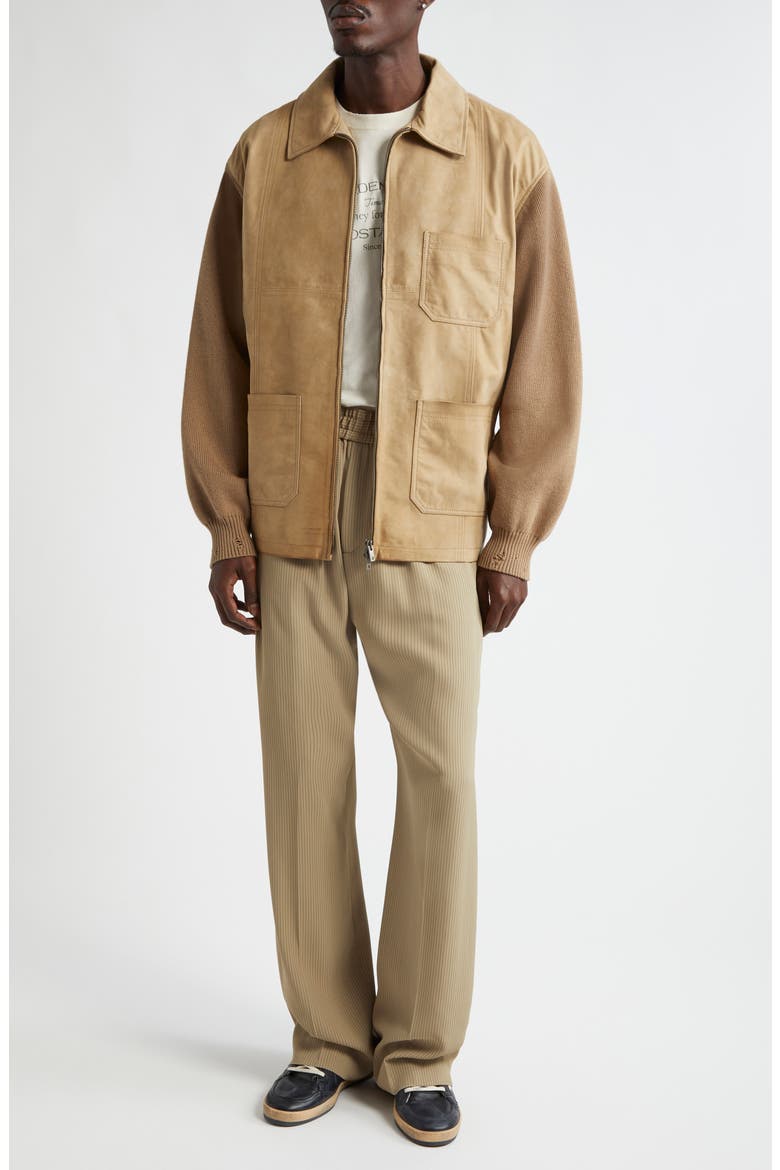 Journey Mixed Media Full Zip Jacket, Alternate, color, TRAVERTINE