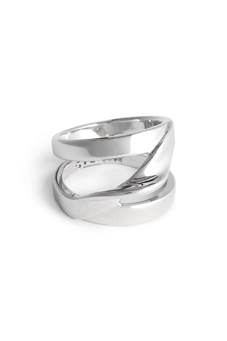 Twist Metal Ring, Main, color, RHODIUM