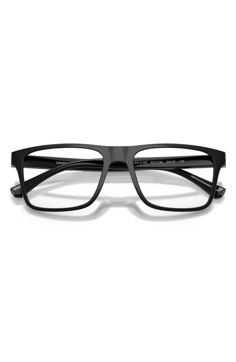 Emporio Armani 54mm Rectangular Optical Glasses, Alternate, color, 