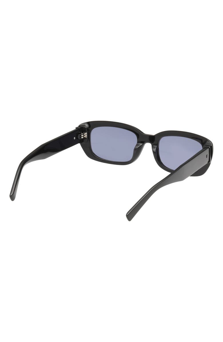 ABERCROMBIE & FITCH 52mm Rectangular Sunglasses, Alternate, color, Shiny Black / Smoke Lens