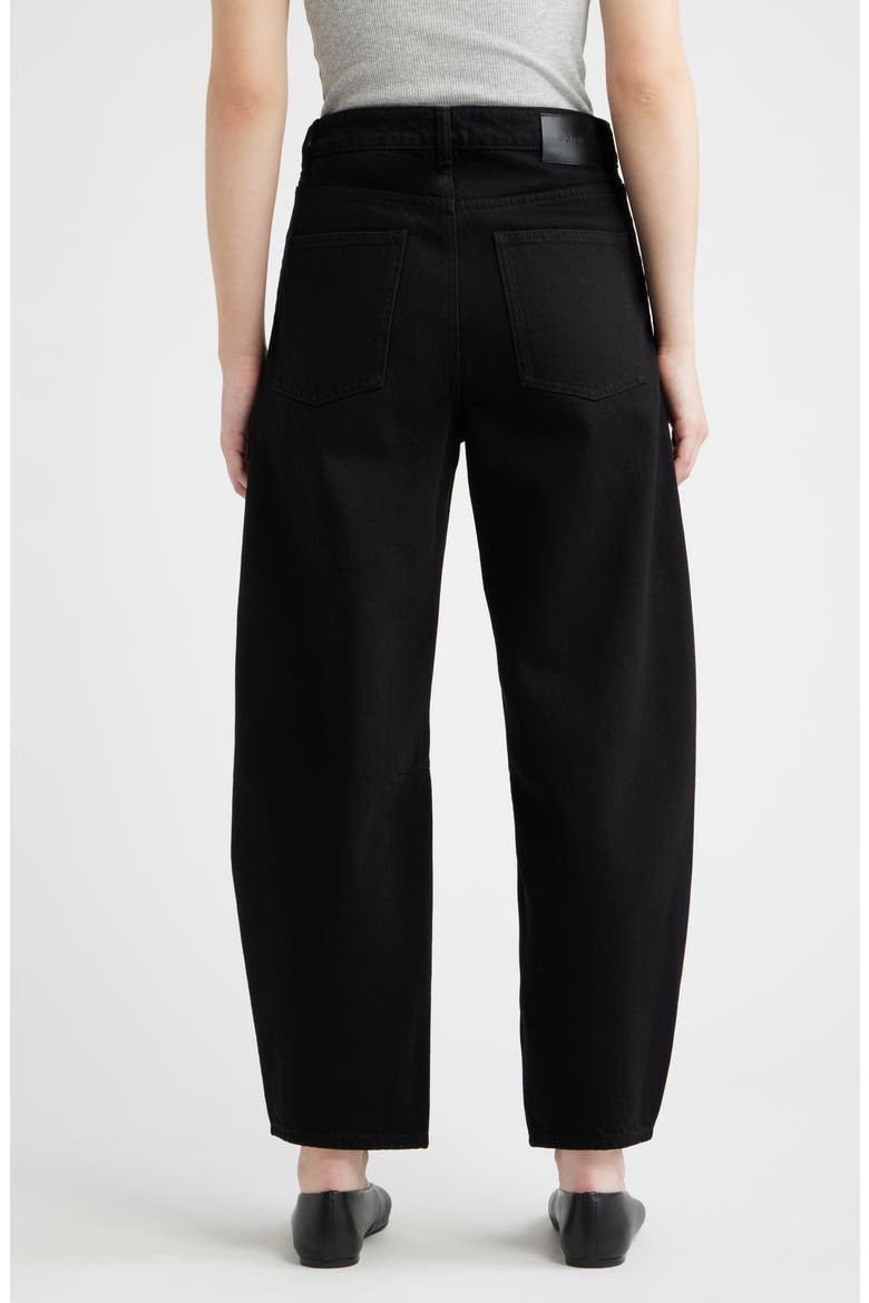 Miro High Waist Barrel Jeans, Alternate, color, BLACK
