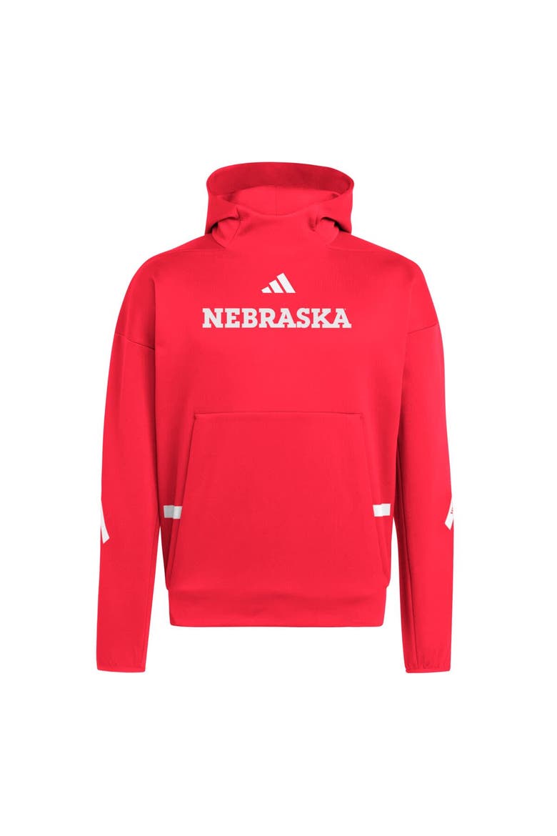 Men's adidas Scarlet Nebraska Huskers Z.N.E. Pullover Hoodie, Alternate, color, Scarlet