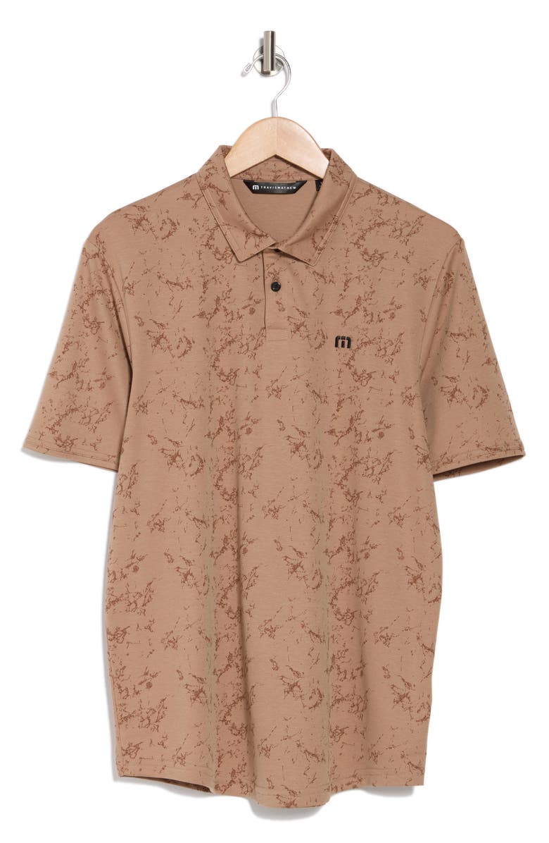TravisMathew Warmer Tides Scoop Polo, Alternate, color, Portabella