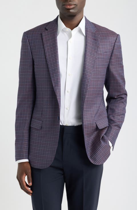 Patterned Virgin Wool Sport Coat