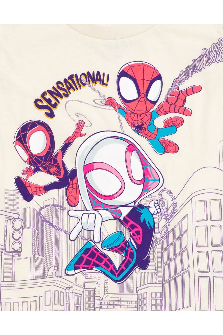 Spidey and His Amazing Friends 2-Piece T-Shirt and Leggings Set, Alternate, color, Ivory Purple