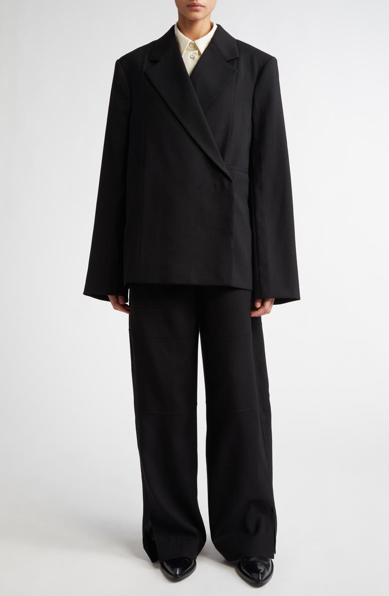 Jil Sander Silk Button-Up Shirt, Alternate, color, 