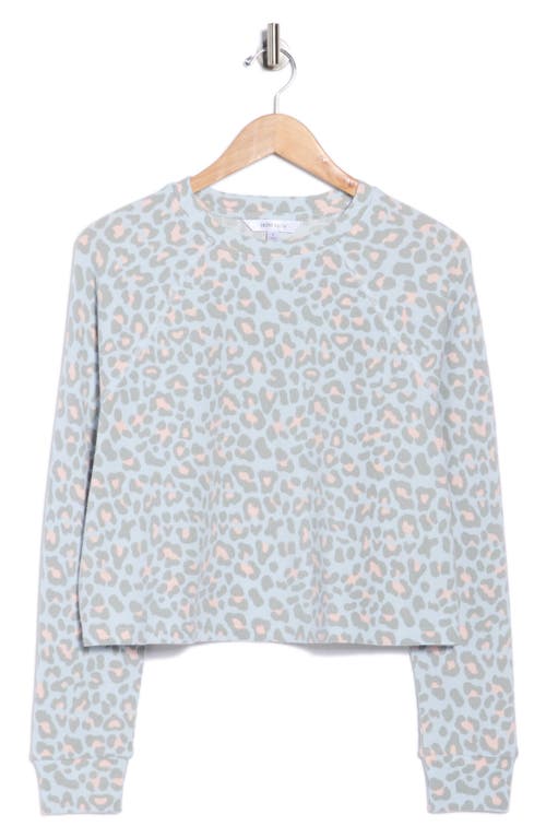 Honeydew Road Trip Long Sleeve Crop Pajama Top In Blue
