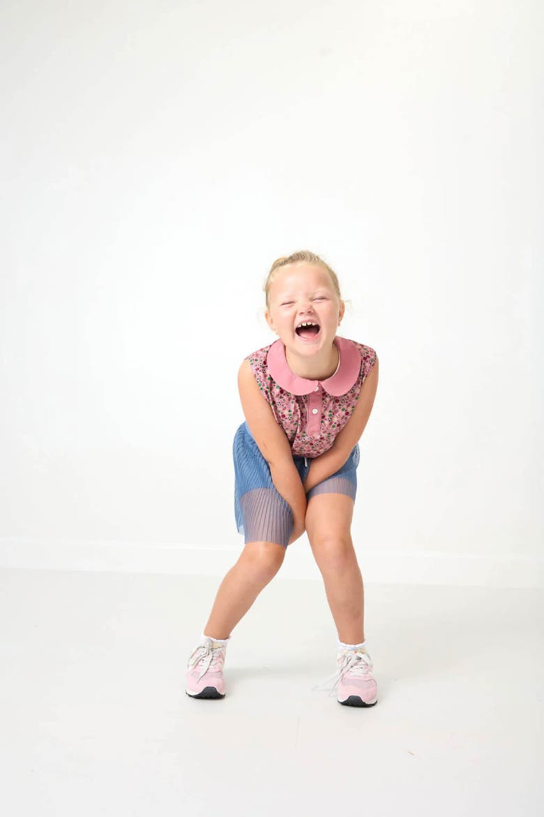 Girls Pleated Skort, Alternate, color, Slate Blue