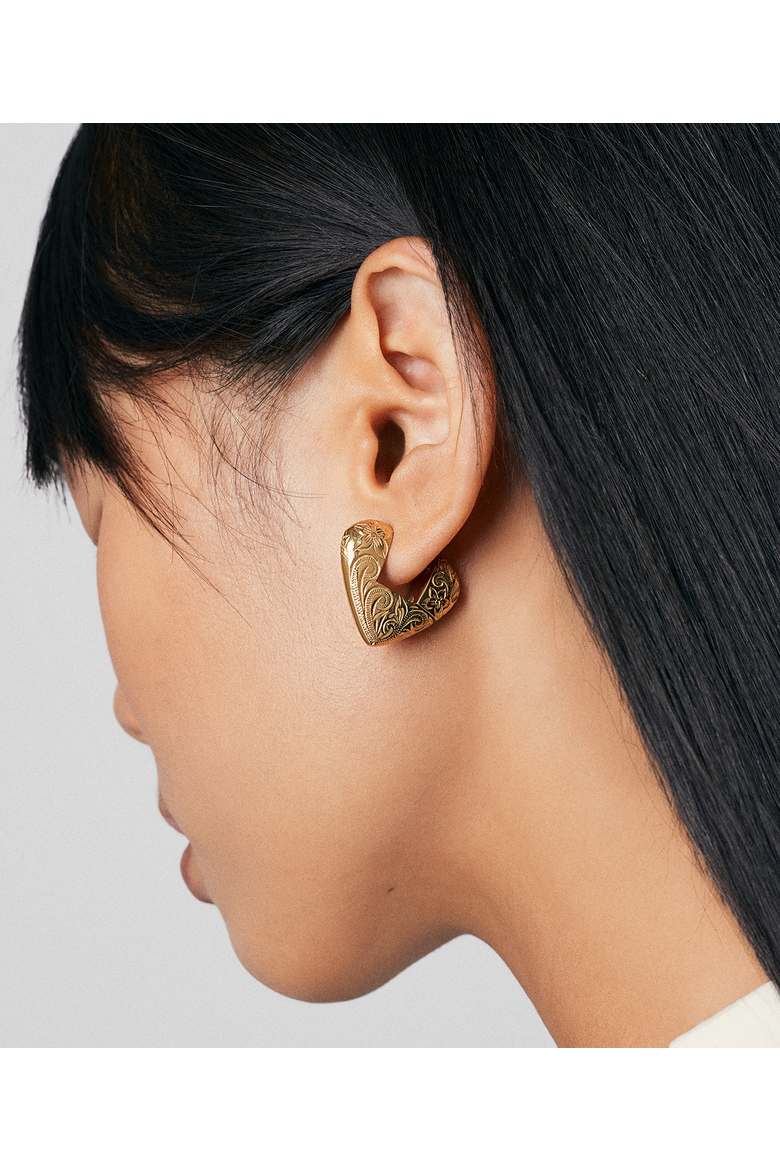 Daphne Anisa Earrings, Alternate, color, Gold