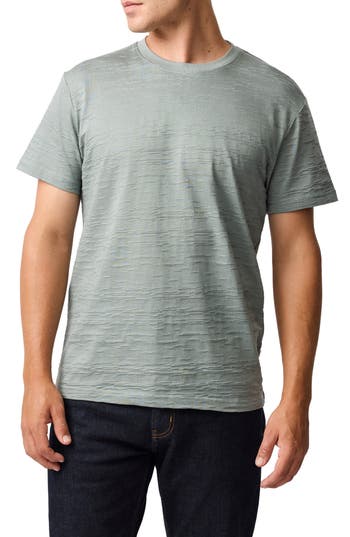 Rodd & Gunn Leith Valley Jacquard Fitted Tee In Green