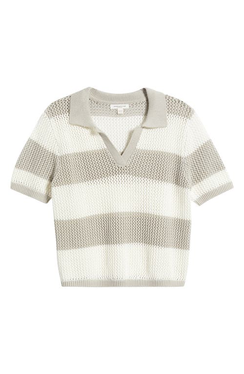 BEACHLUNCHLOUNGE BEACHLUNCHLOUNGE SKYE STRIPE CROCHET POLO