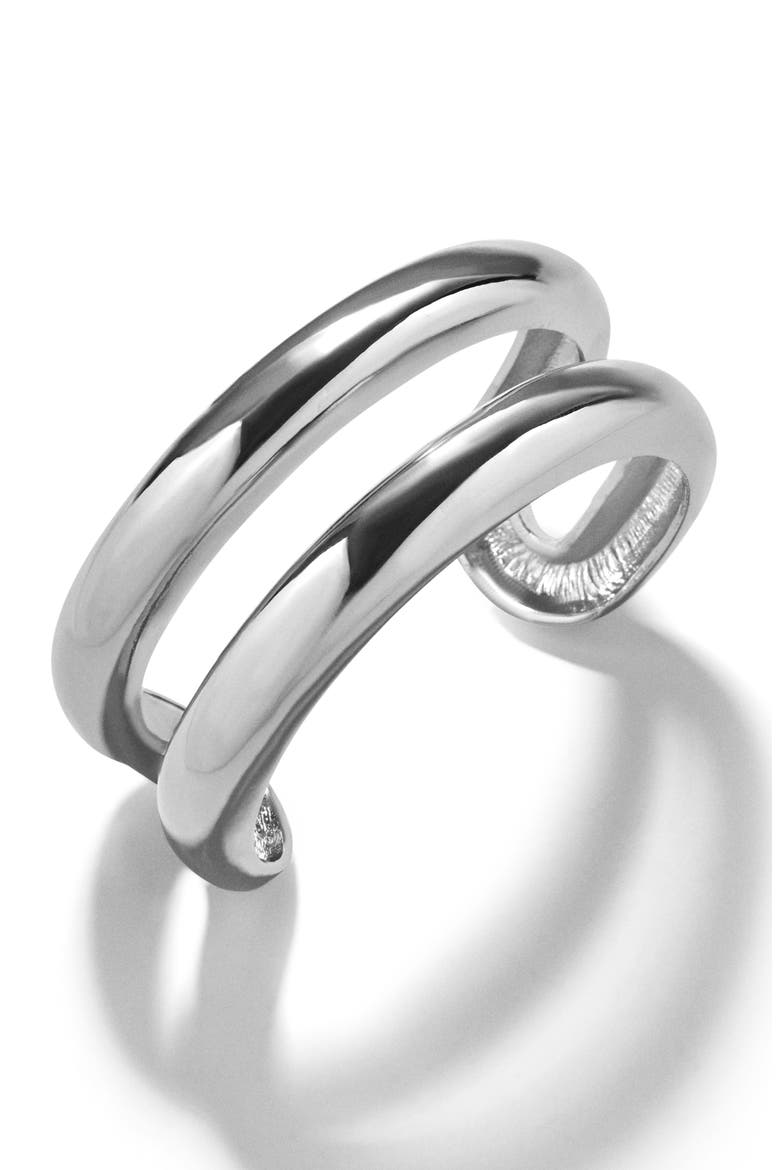 Statement Cuff Bracelet, Alternate, color, SILVER
