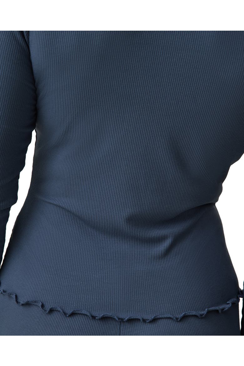 Ribbed Modal Cardigan, Alternate, color, Light Navy