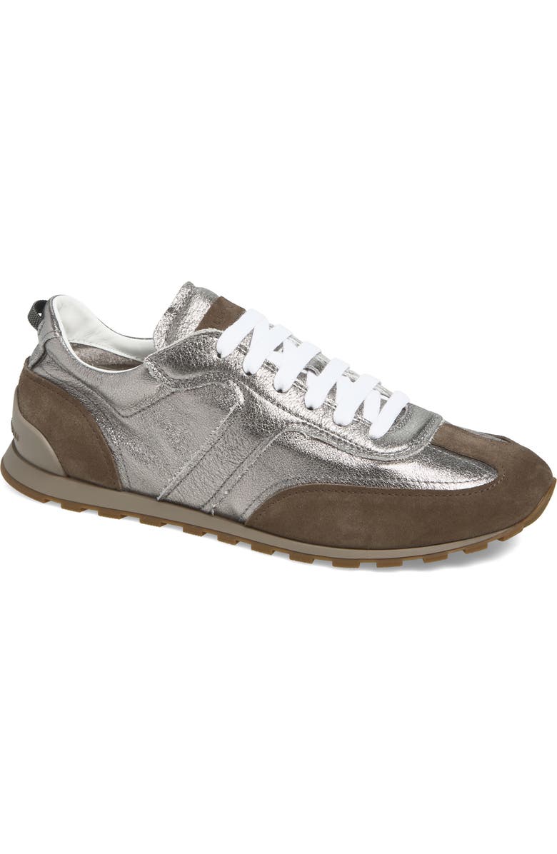 Brunello Cucinelli T-Toe Low Top Runner Sneaker, Main, color, Titanium