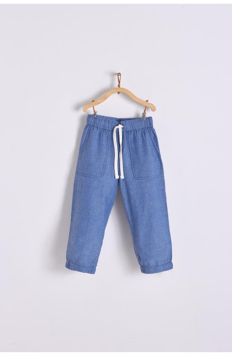 Babycottons Comfy Pants, Main, color, Pastel Blue