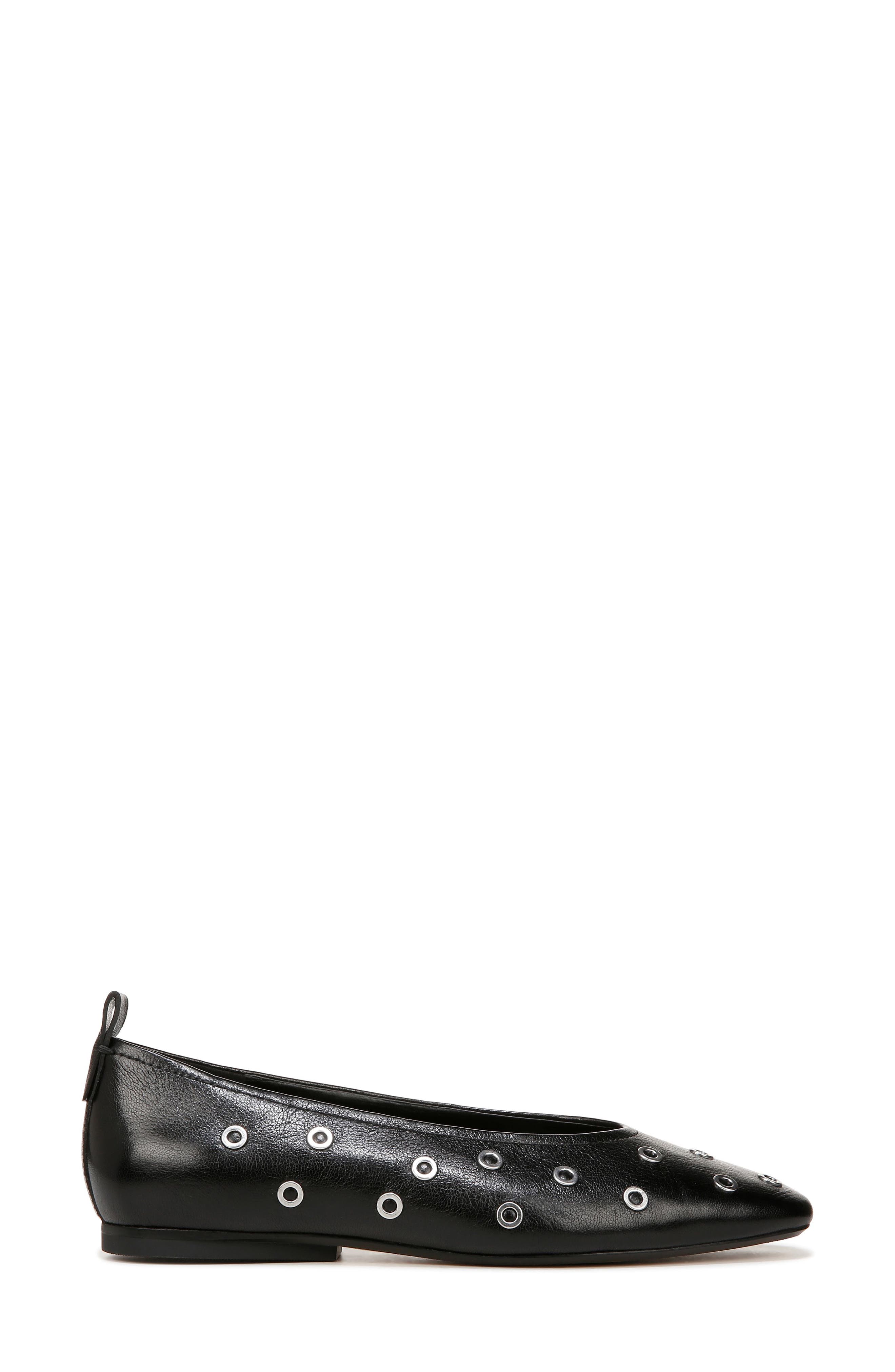 Carla Skimmer Flat, Alternate, color, BLACK LEATHER