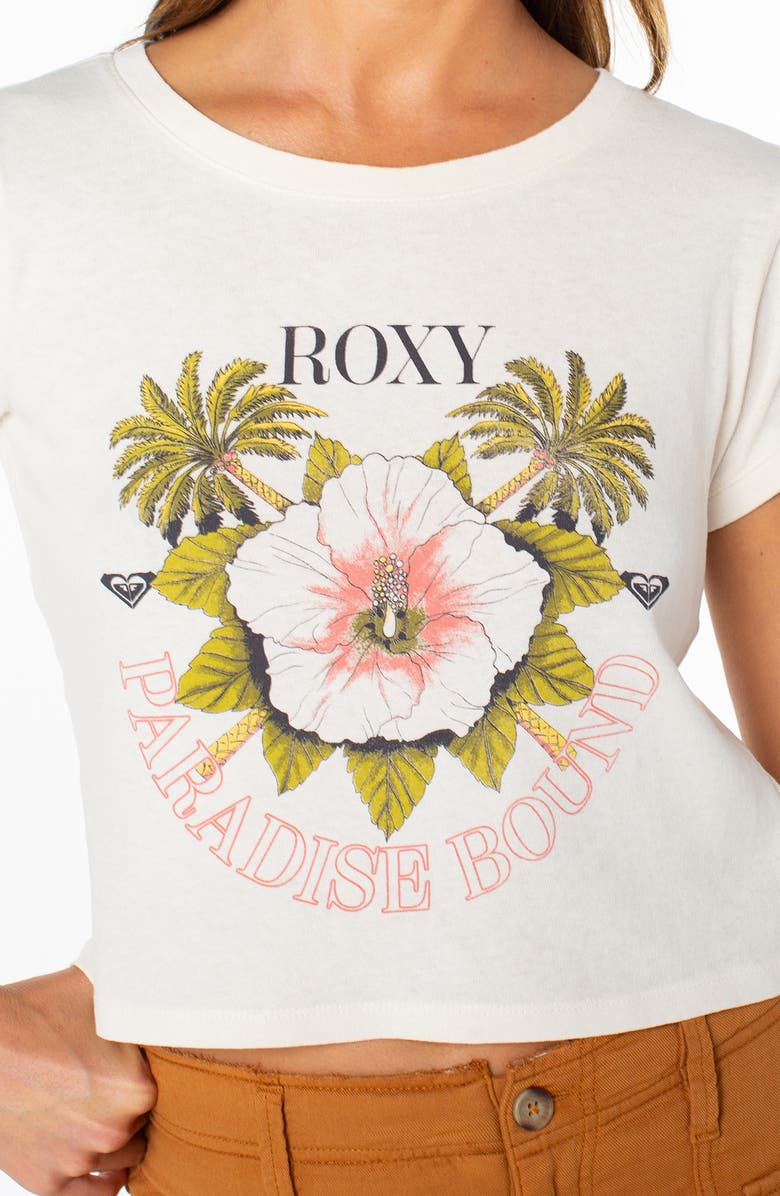 Roxy In Bloom Crop Cotton Graphic T-Shirt, Alternate, color, 